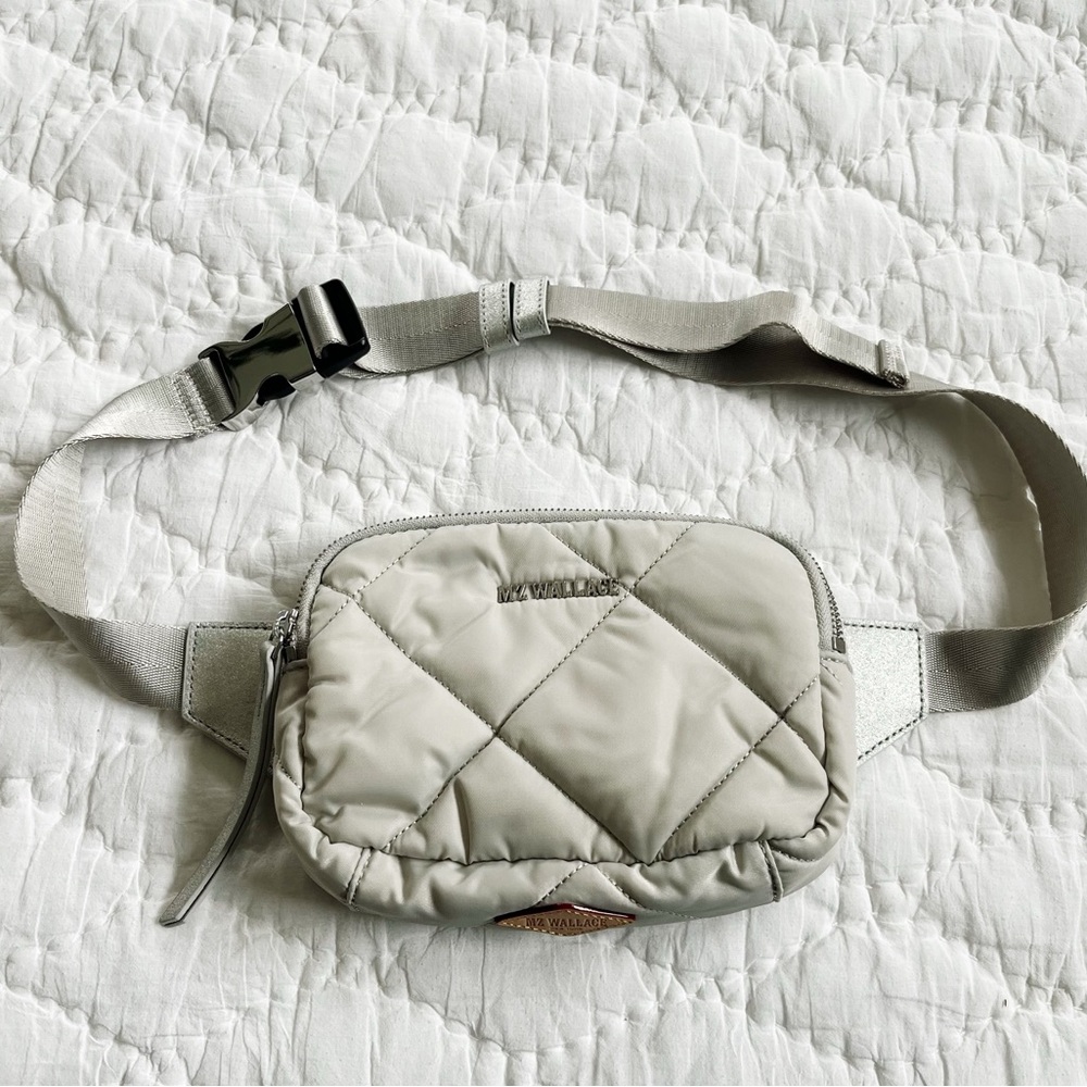 NWOT MZ Wallace Quilted Madison Belt Bag - Frost